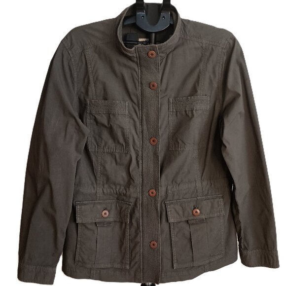 L.L. Bean Jackets & Blazers - L.L. Bean Olive Green Utility Jacket Item ID 505030 Women’s M